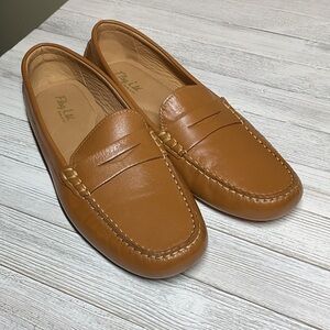 Flag LTD. Dillard's Nappa Glove Black Leather Penny Loafers Shoes size 10M